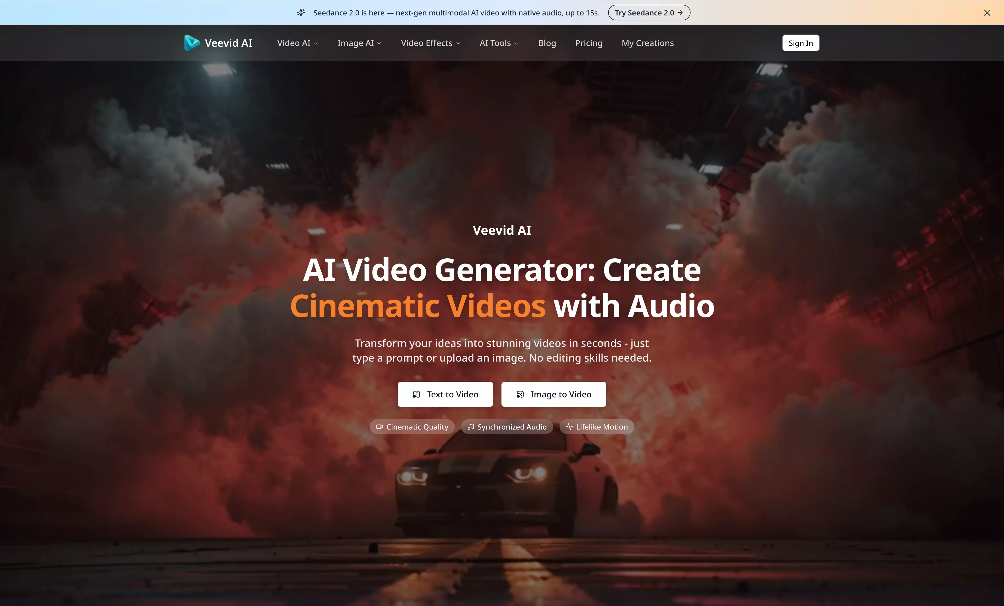 Veevid AI | Fast Cinematic Video Generation Tool