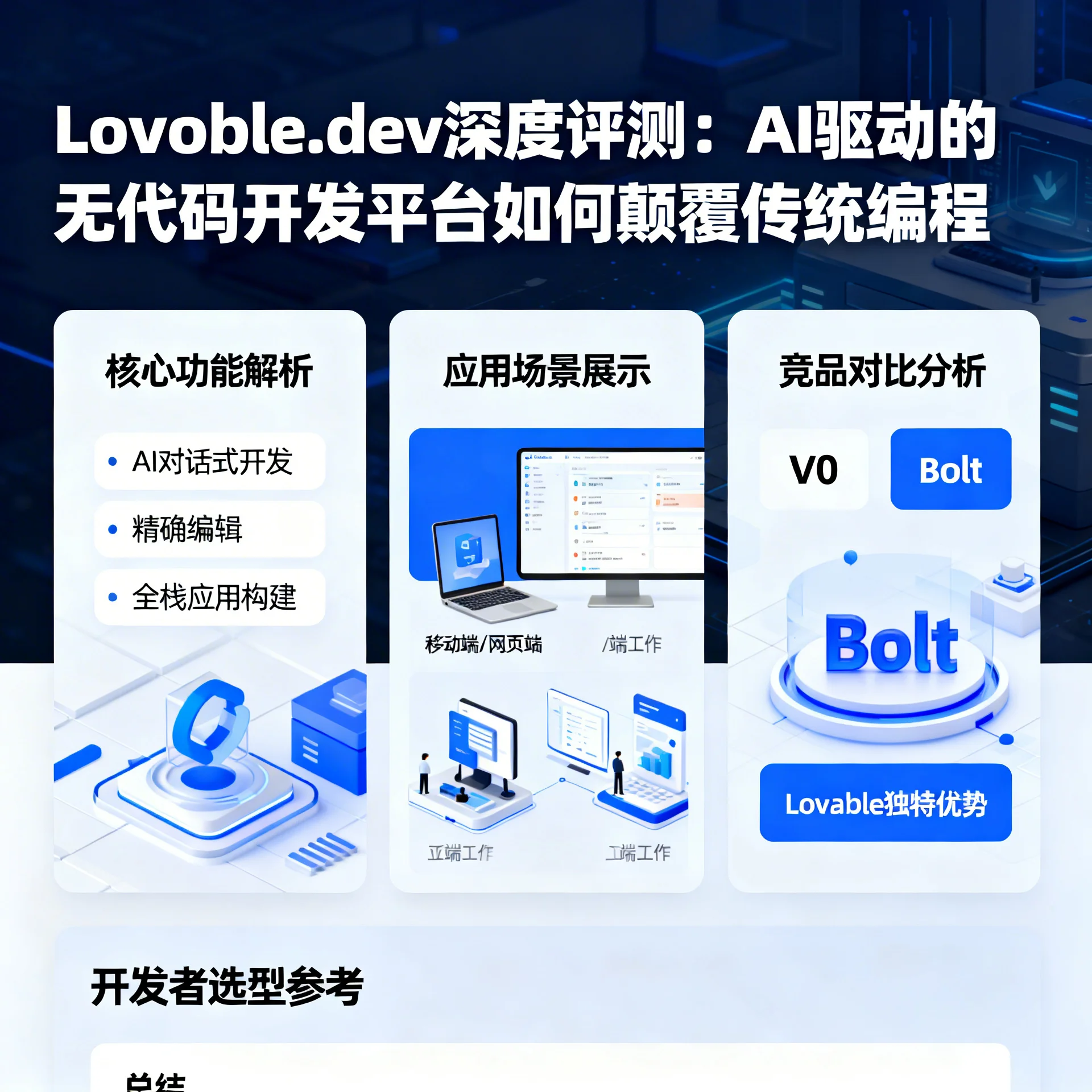 「Lovable.dev深度评测：AI驱动的无代码开发平台如何颠覆传统编程」封面图