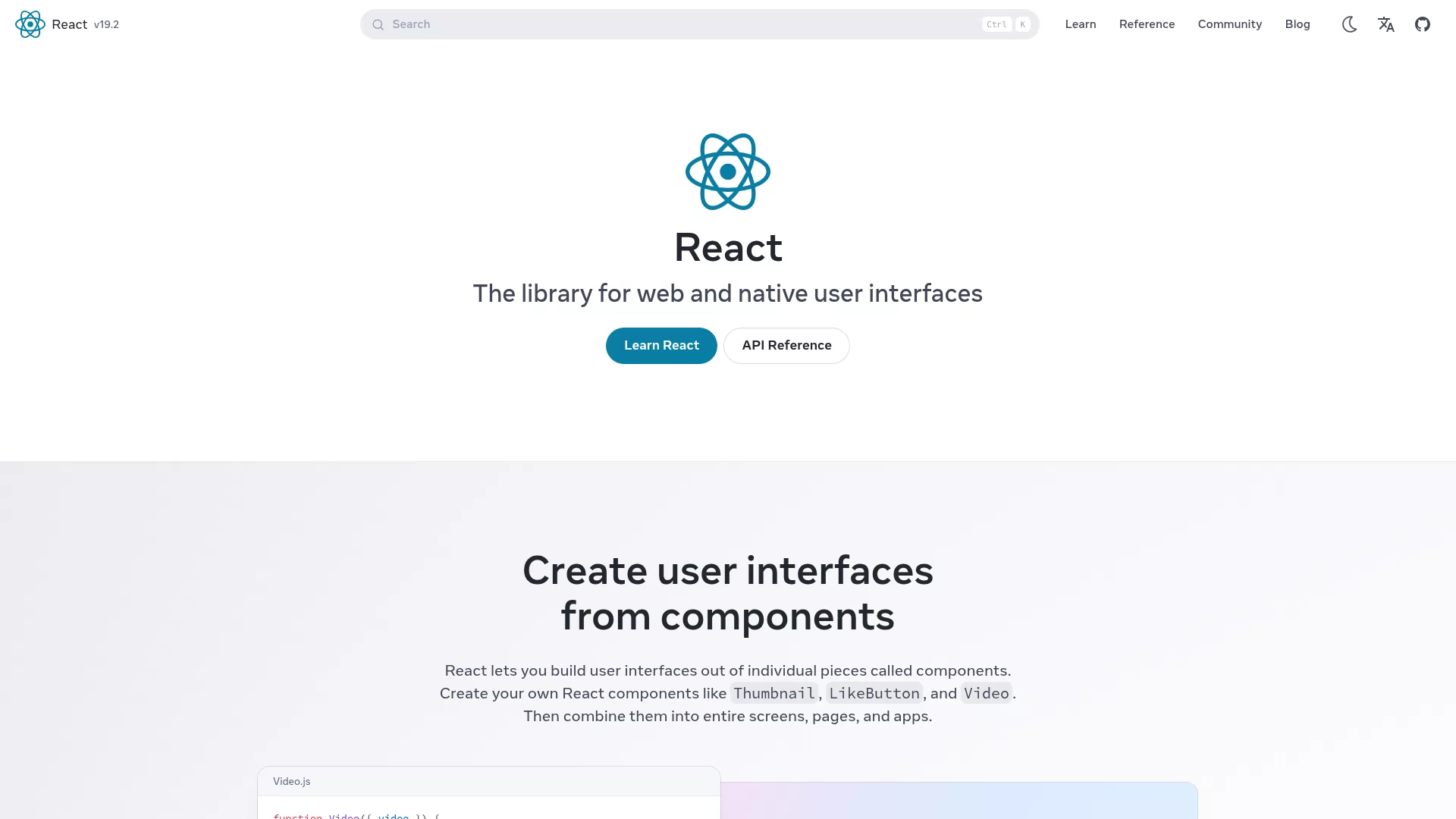 React