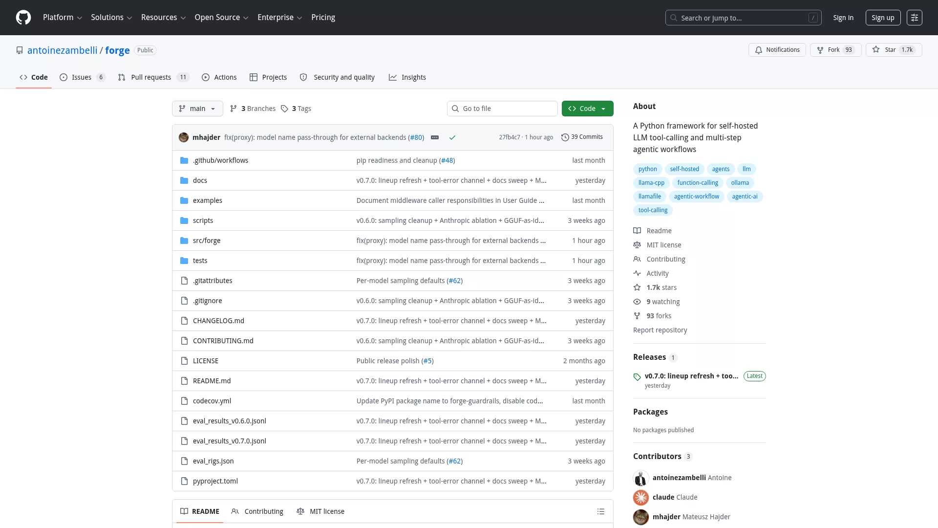 Forge — Guardrails Framework for AI Agents
