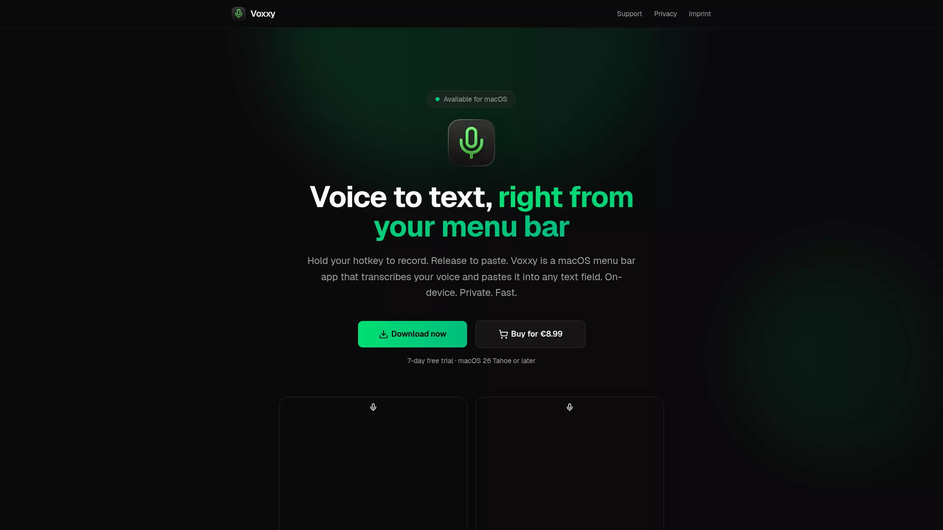Voxxy — Minimal Voice-to-Text for macOS