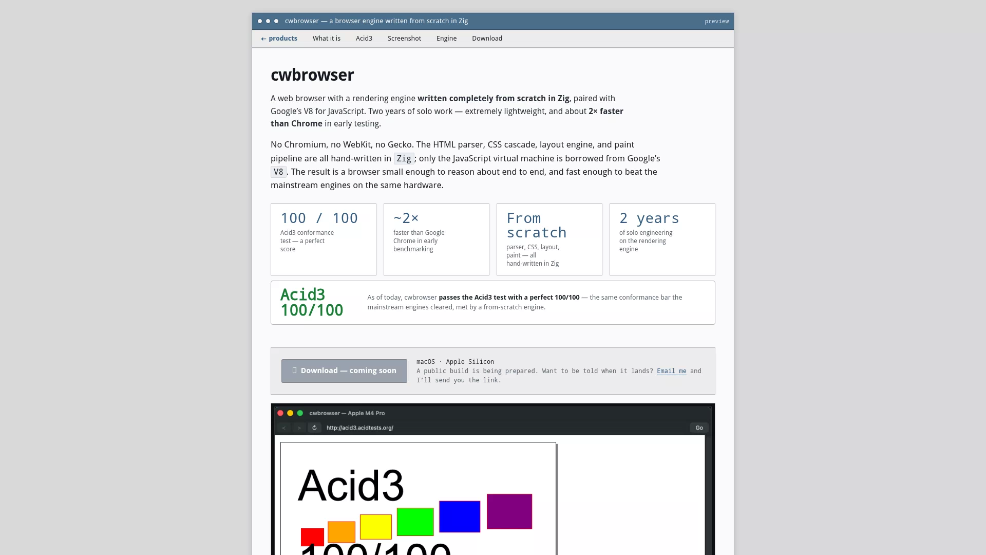 cwbrowser - Browser Engine Written in Zig cwbrowser - Browser Engine Written in Zig