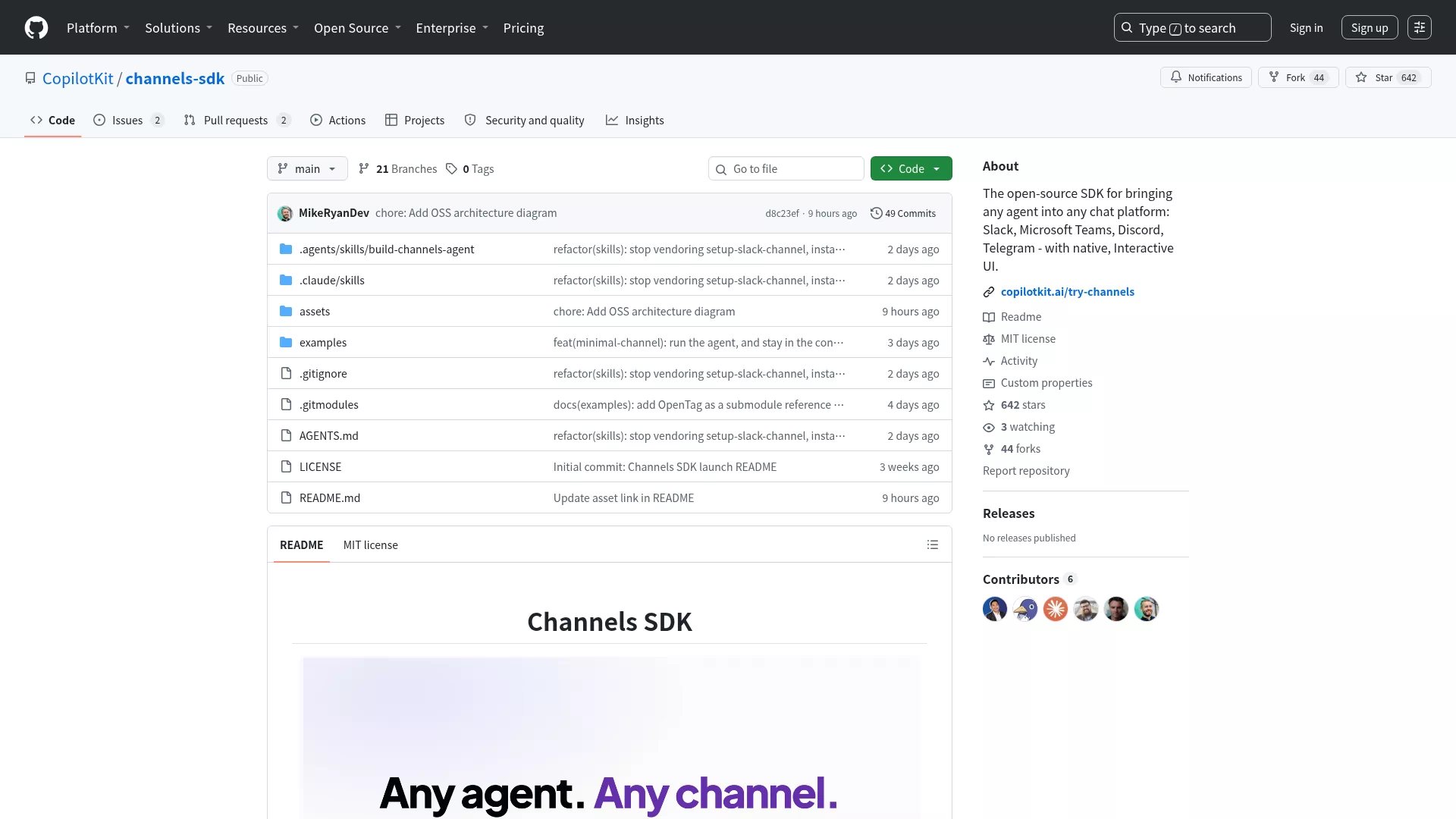 Channels SDK Channels SDK